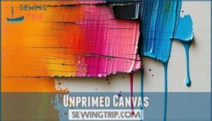 unprimed canvas