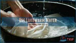 use lukewarm water