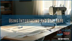 using interfacing and stay tape