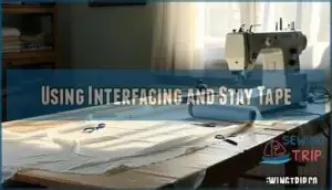 using interfacing and stay tape