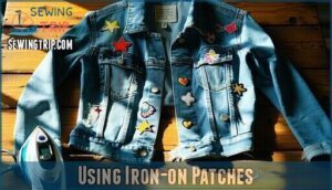 using iron-on patches