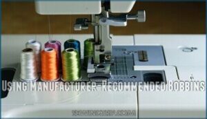 using manufacturer-recommended bobbins