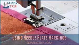 using needle plate markings