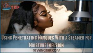 using penetrating masques with a steamer for moisture infusion