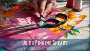 using pinking shears