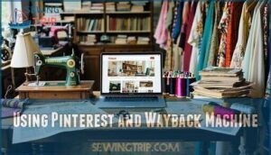 using pinterest and wayback machine