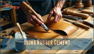 using rubber cement