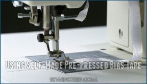 using self-made pre-pressed bias tape