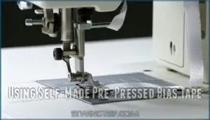 using self-made pre-pressed bias tape