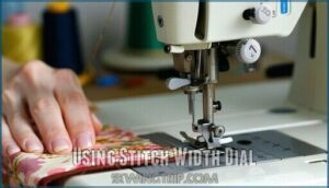 using stitch width dial