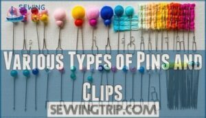 various types of pins and clips