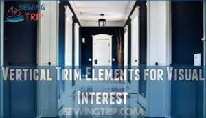 vertical trim elements for visual interest