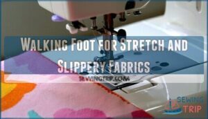 walking foot for stretch and slippery fabrics