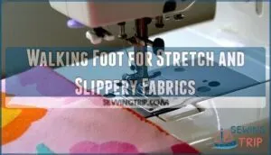 walking foot for stretch and slippery fabrics