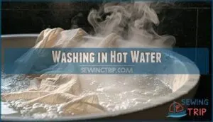 washing in hot water