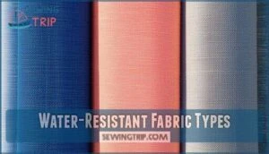 water-resistant fabric types