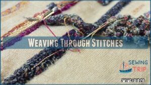 weaving through stitches
