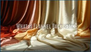 what is flannel back satin