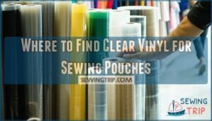 where to find clear vinyl for sewing pouches