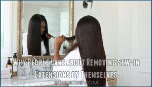 why people care about removing sew-in extensions by themselves