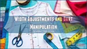 width adjustments and dart manipulation