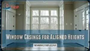window casings for aligned heights