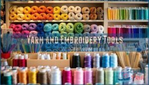 yarn and embroidery tools