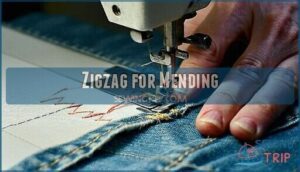 zigzag for mending