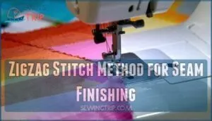 zigzag stitch method for seam finishing