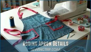 adding apron details