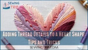 adding thread details to a heart shape: tips and tricks