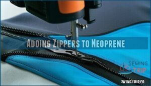 adding zippers to neoprene