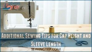 additional sewing tips for cap height and sleeve length