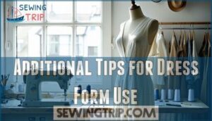 additional tips for dress form use