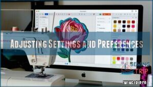 adjusting settings and preferences