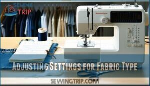 adjusting settings for fabric type