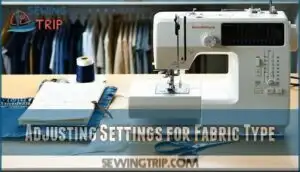 adjusting settings for fabric type
