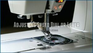 adjusting speed dial or lever