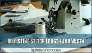 adjusting stitch length and width