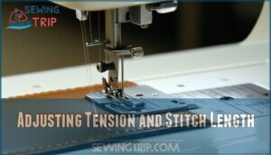 adjusting tension and stitch length