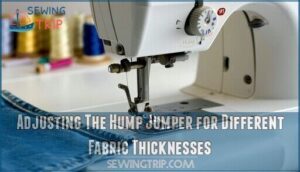 adjusting the hump jumper for different fabric thicknesses