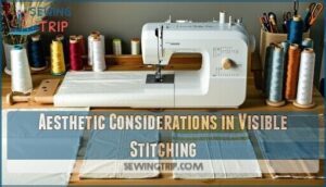 aesthetic considerations in visible stitching