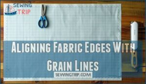 aligning fabric edges with grain lines aligning fabric edges with grain lines