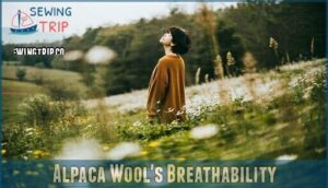 alpaca wool's breathability