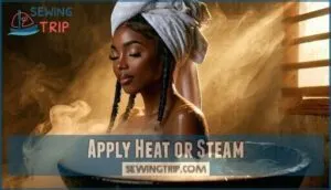 apply heat or steam apply heat or steam