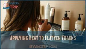 applying heat to flatten tracks