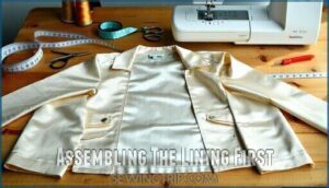 assembling the lining first