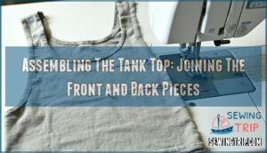 assembling the tank top: joining the front and back pieces