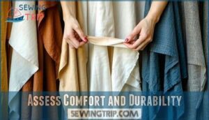 assess comfort and durability
