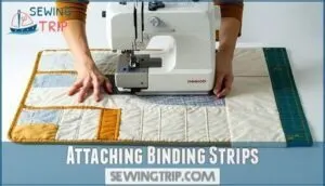 attaching binding strips